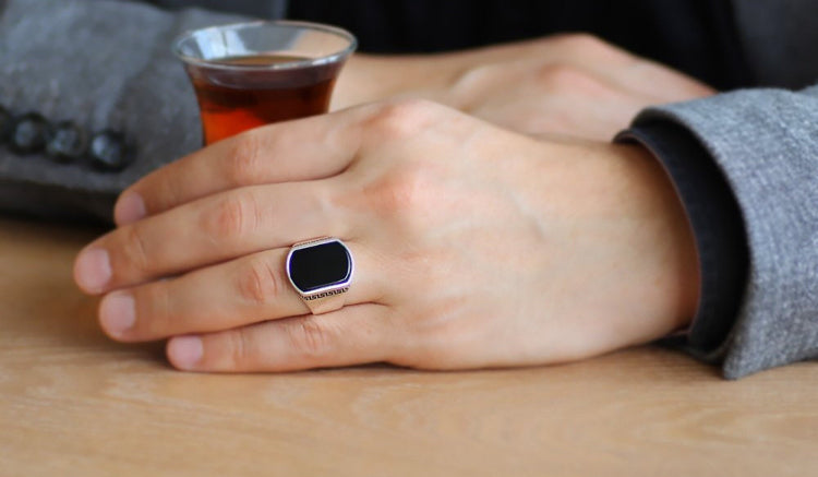 Ottoman Sterling Silver Signet Rings Collection – Handmade Artisan Jewelry for Men