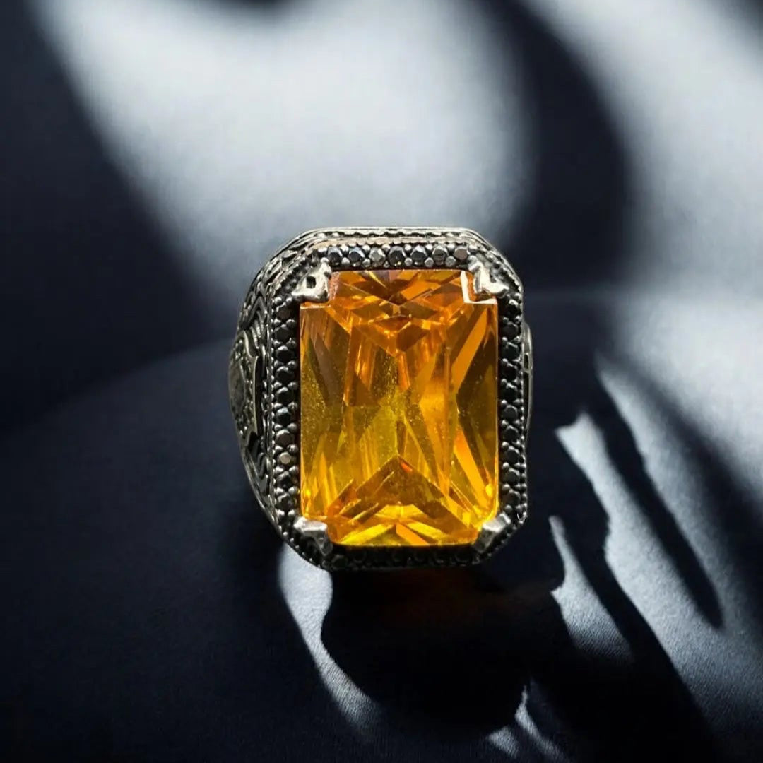 Chevalière Argent 925 Onyx et Zircons – Élégance et Raffinement silverixshops