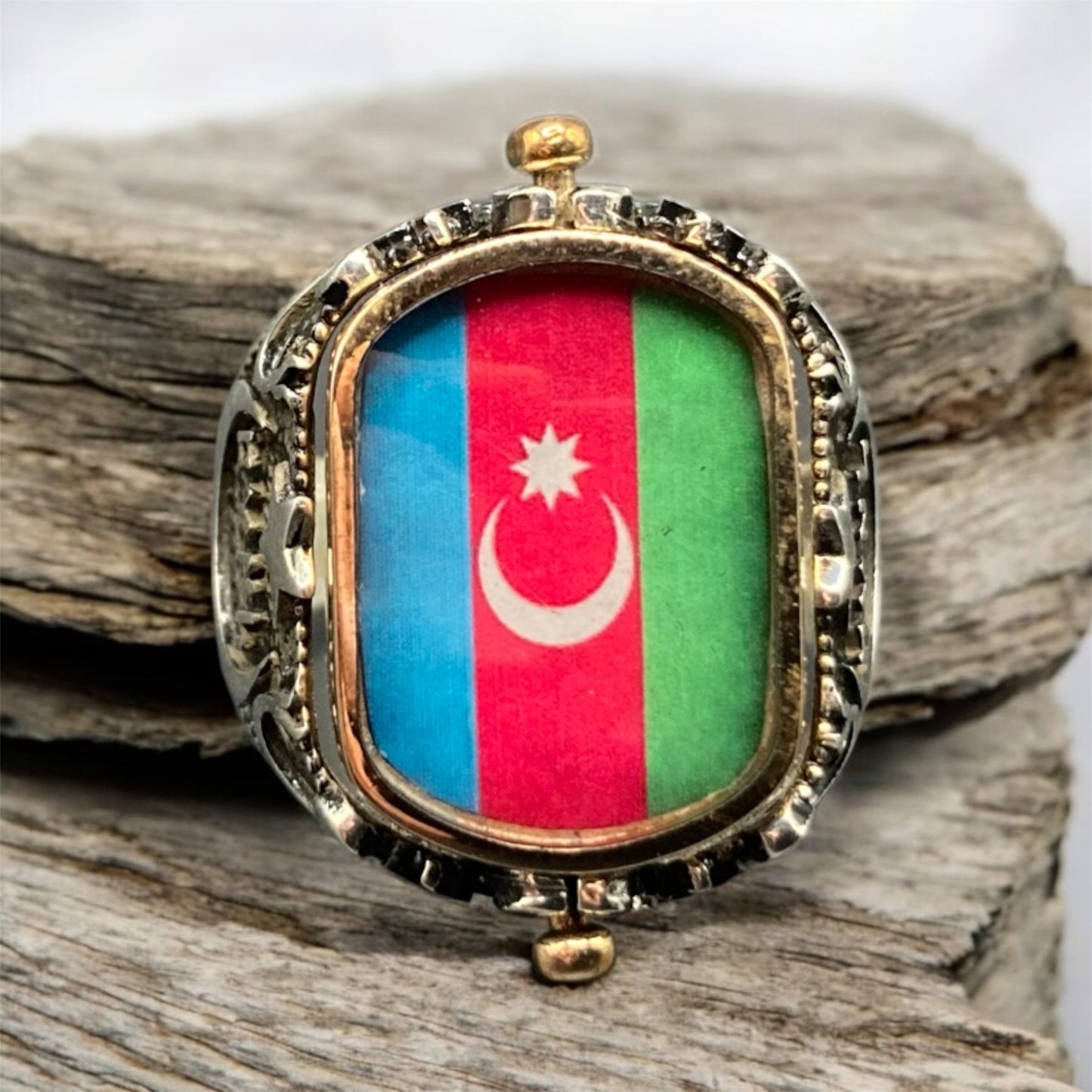 Chevalière Argent Azerbaïdjanais Onyx : Élégance et Tradition silverixshops