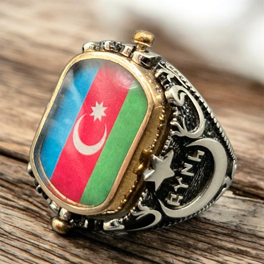 Chevalière Argent Azerbaïdjanais Onyx : Élégance et Tradition silverixshops