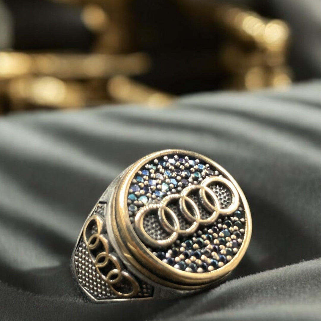Chevalière Argent Zircon Audi Homme : Élégance et Performance silverixshops
