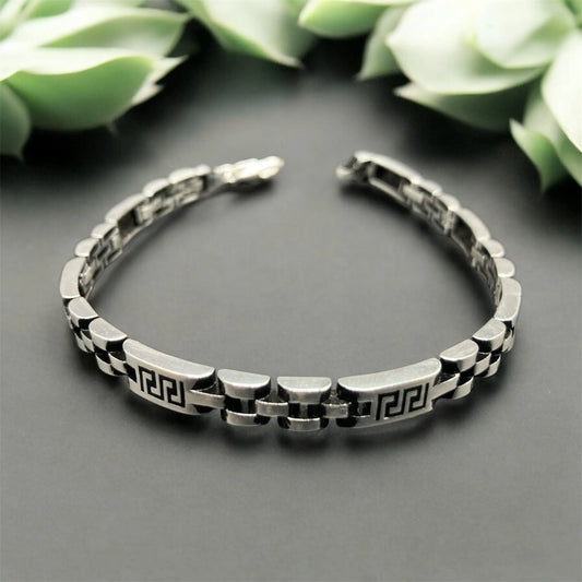 Bracelet Argent Design Grecque - Élégance silverixshops
