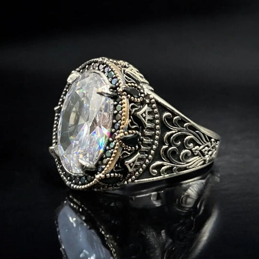 Chevalière Argent Luxe Zircon – Élégance et Raffinement silverixshops