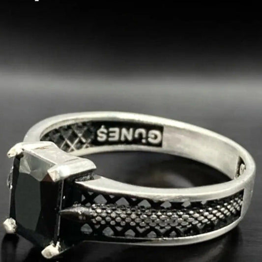 Chevalière Argent Onyx Griffe Aigle-Élégance et Brillance silverixshops