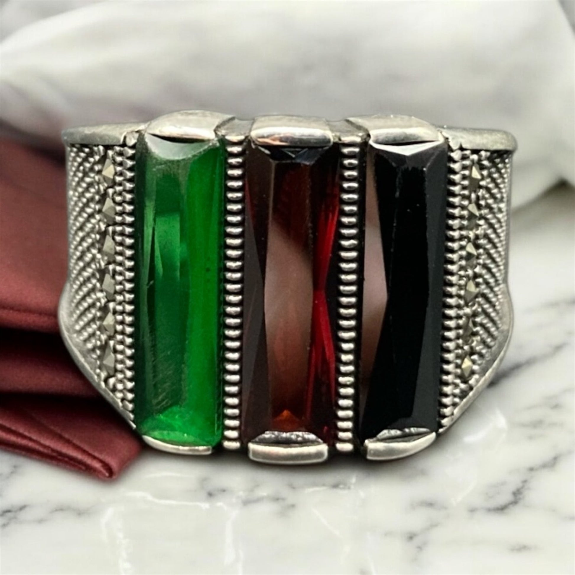 Chevalière Argent Onyx Zircon - Élégance silverixshops