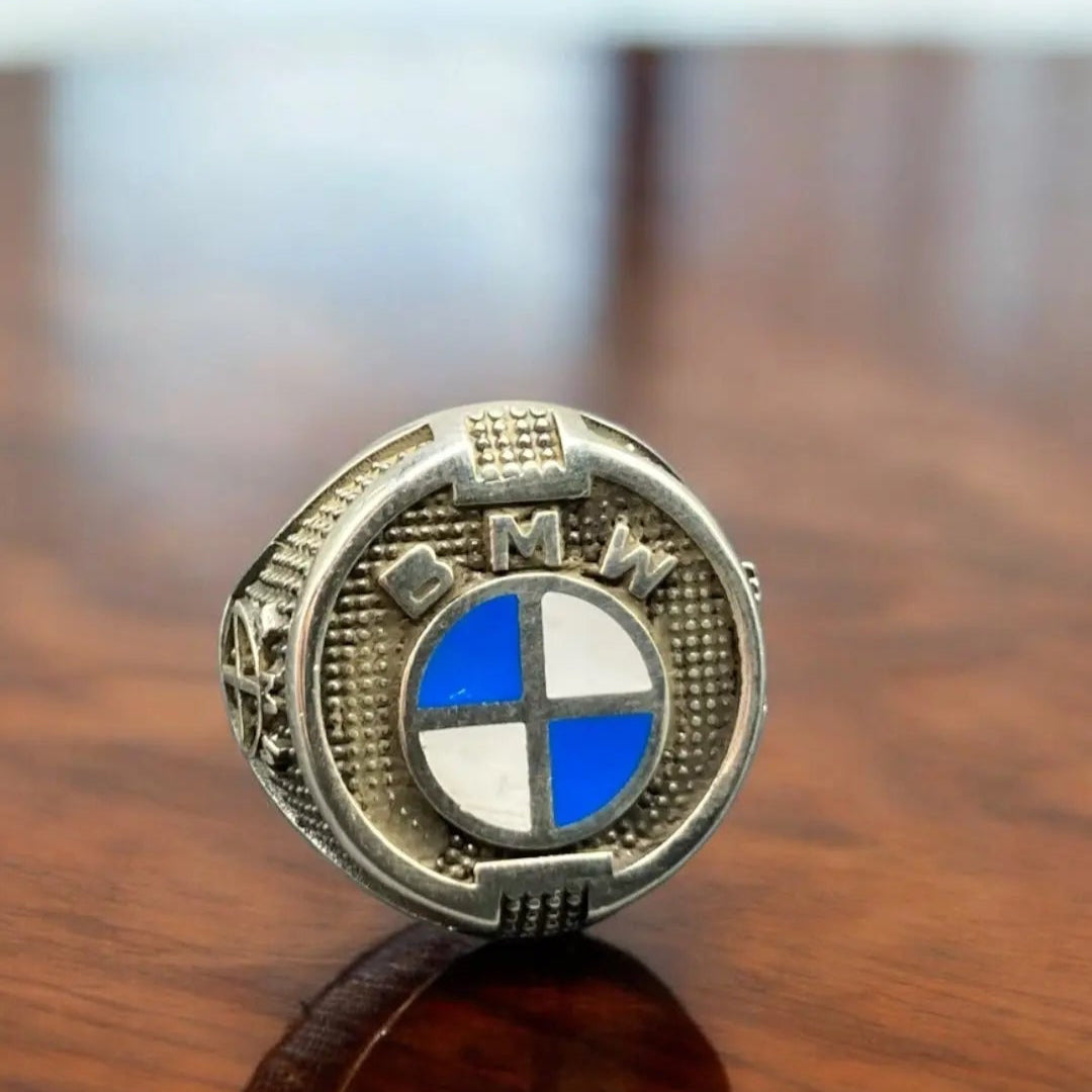 Chevalière Argent Sport BMW Homme | Élégance et Performance silverixshops