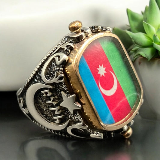 Chevalière Argent Azerbaïdjanais Onyx : Élégance et Tradition silverixshops