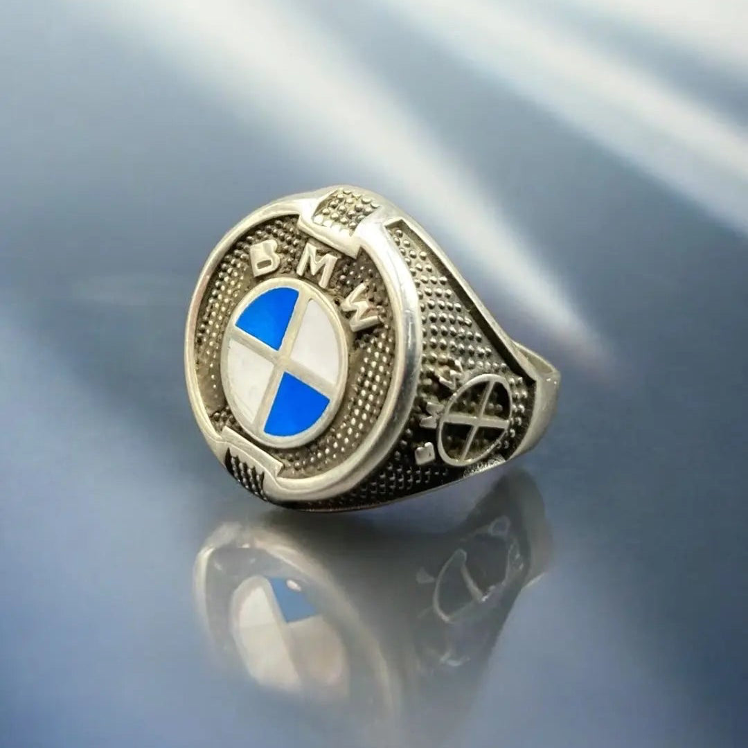 Chevalière Argent Sport BMW Homme | Élégance et Performance silverixshops