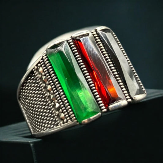 Chevalière Argent Onyx Zircon - Élégance silverixshops