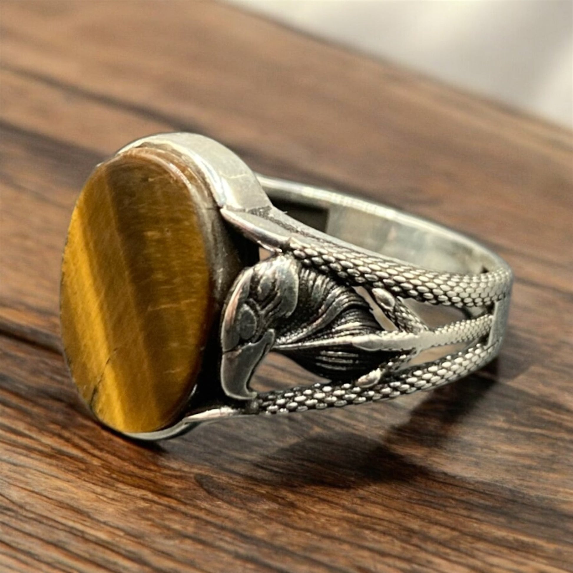 Chevalière Argent Aigle Onyx – Élégance et Puissance silverixshops